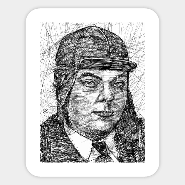 ANTOINE DE SAINT-EXUPERY ink portrait .1 Sticker by lautir